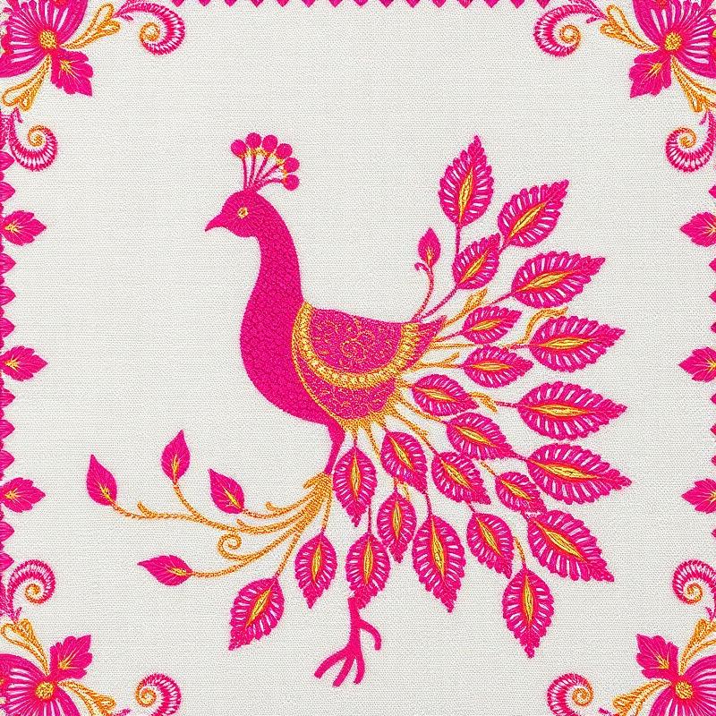 Aari embroidery peacock design